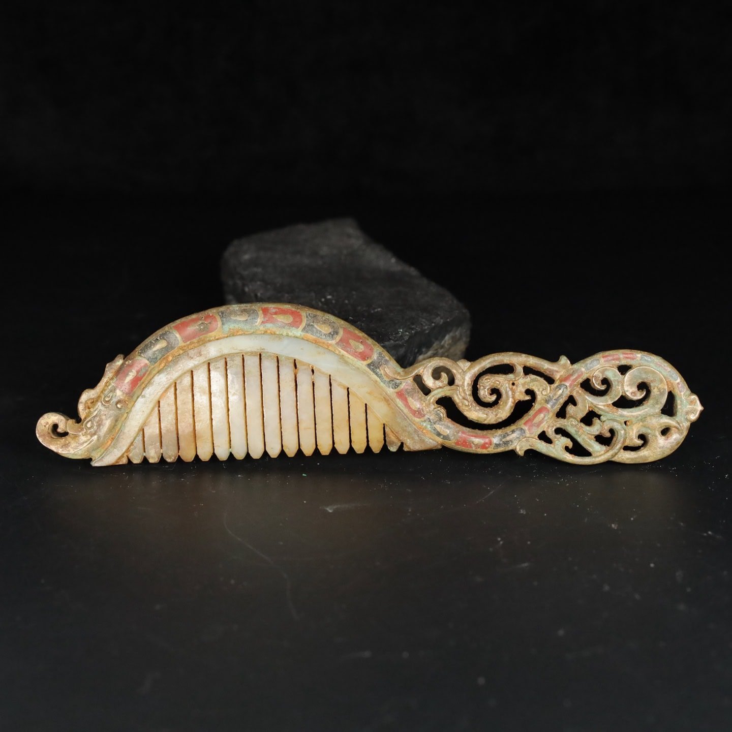Chinese Natural Jade Carved combs