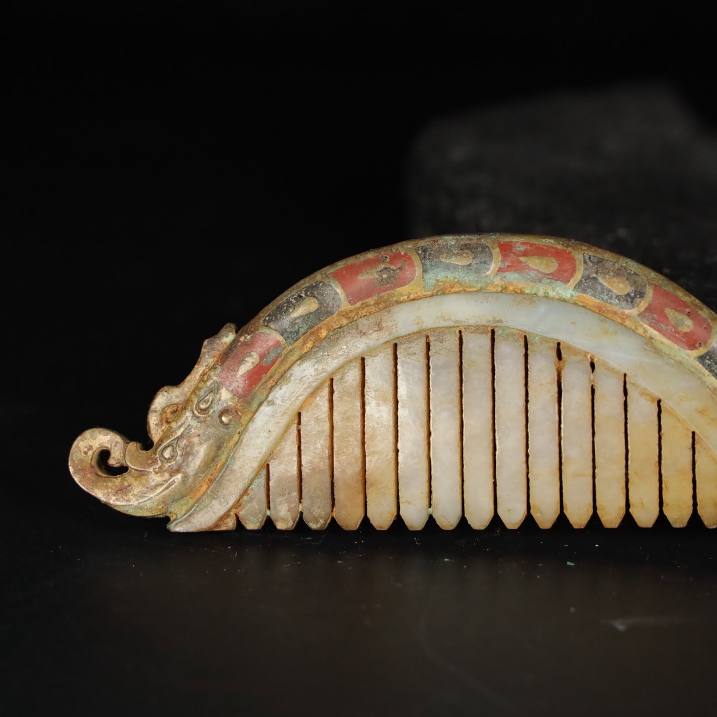 Chinese Natural Jade Carved combs