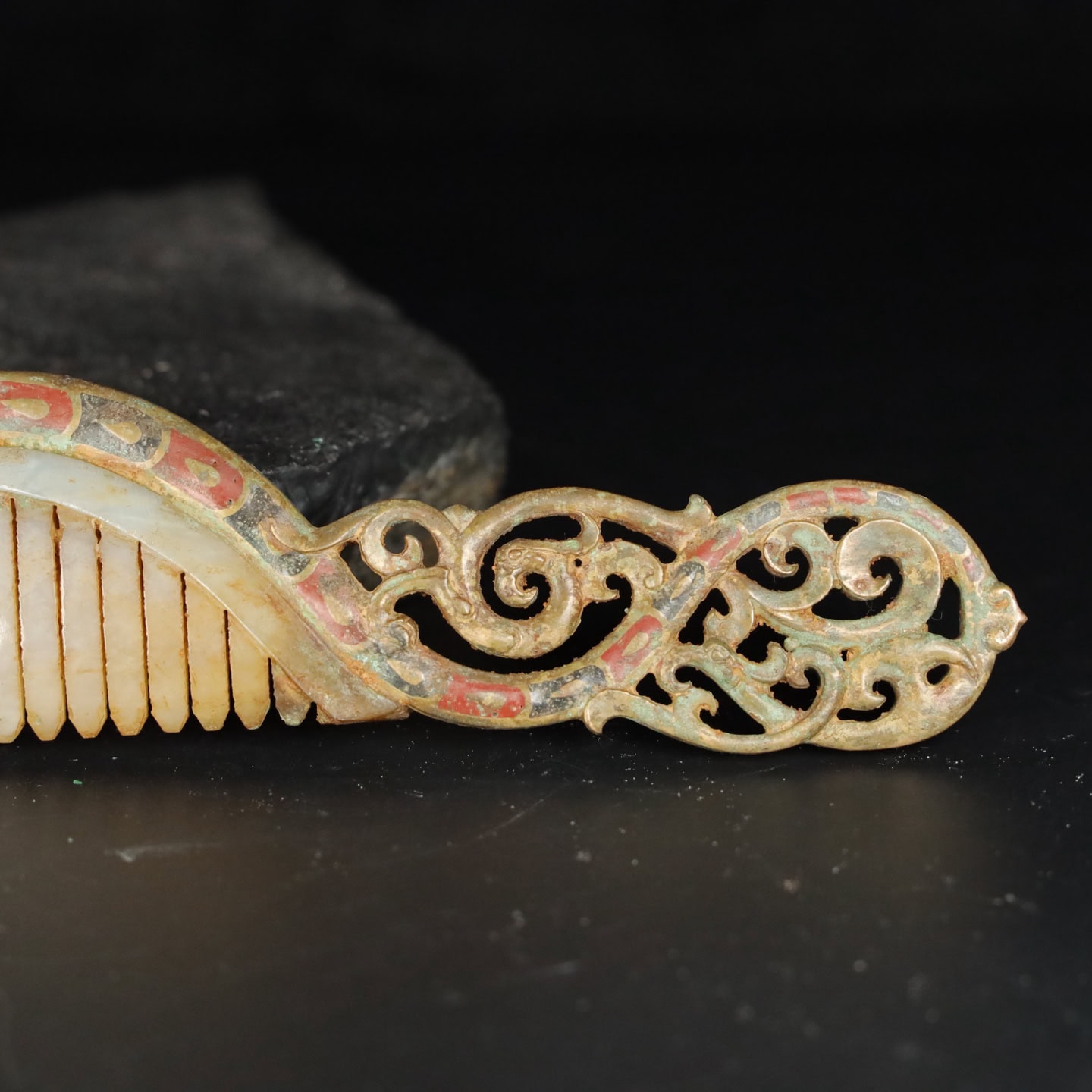 Chinese Natural Jade Carved combs