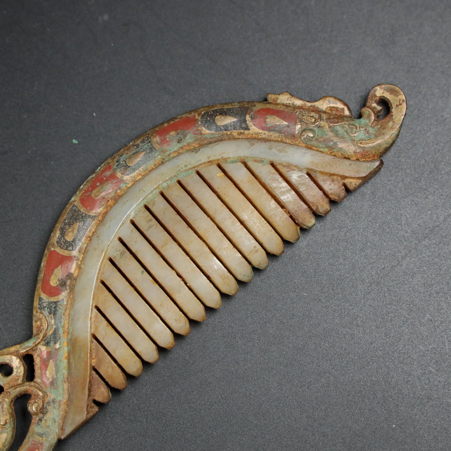 Chinese Natural Jade Carved combs
