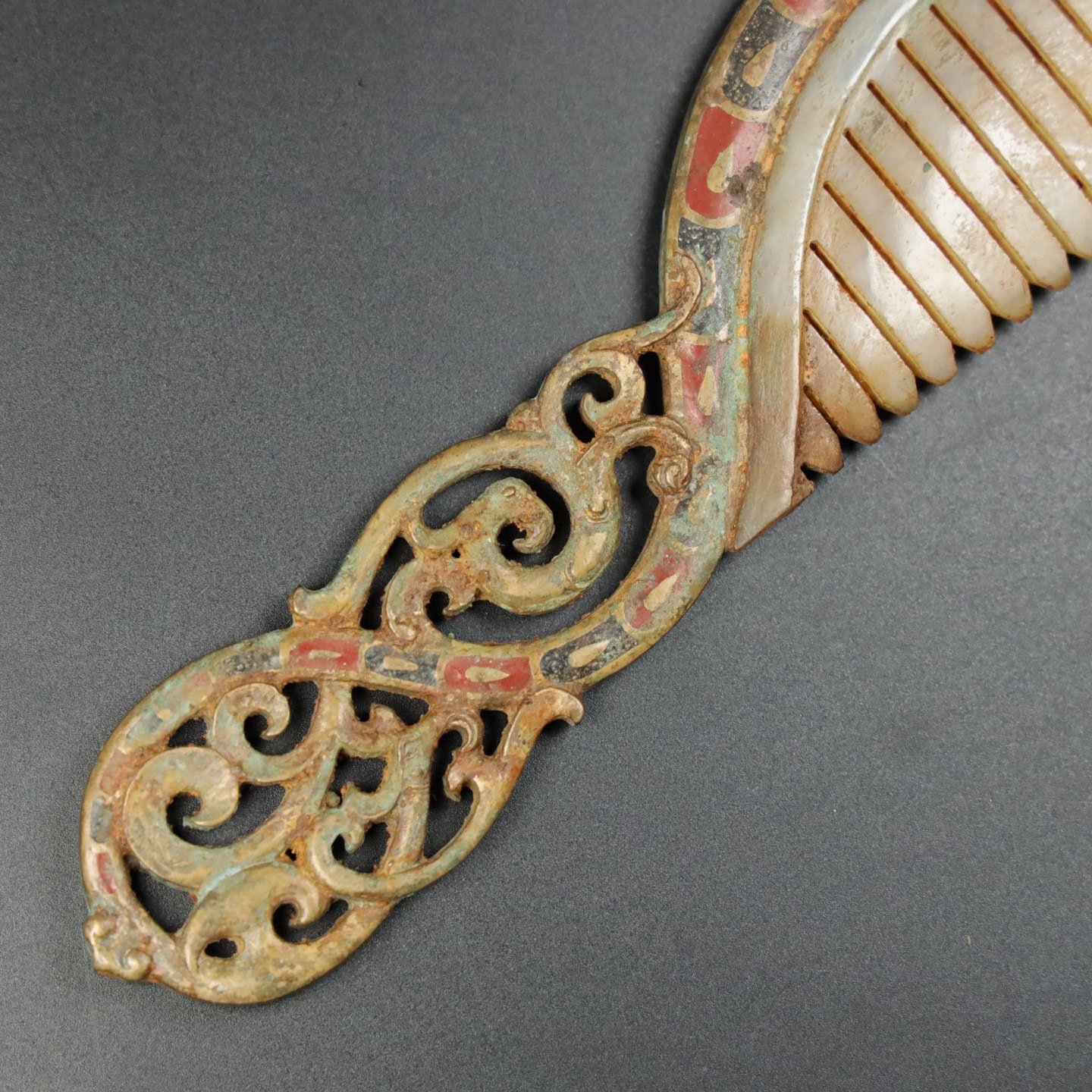 Chinese Natural Jade Carved combs