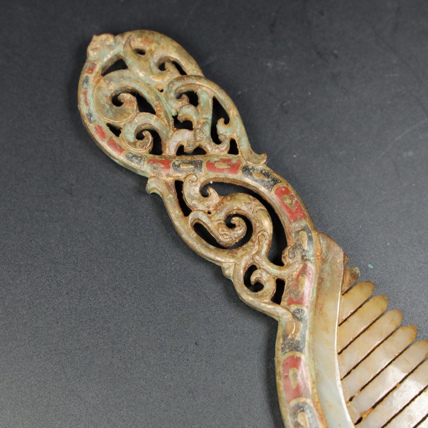 Chinese Natural Jade Carved combs