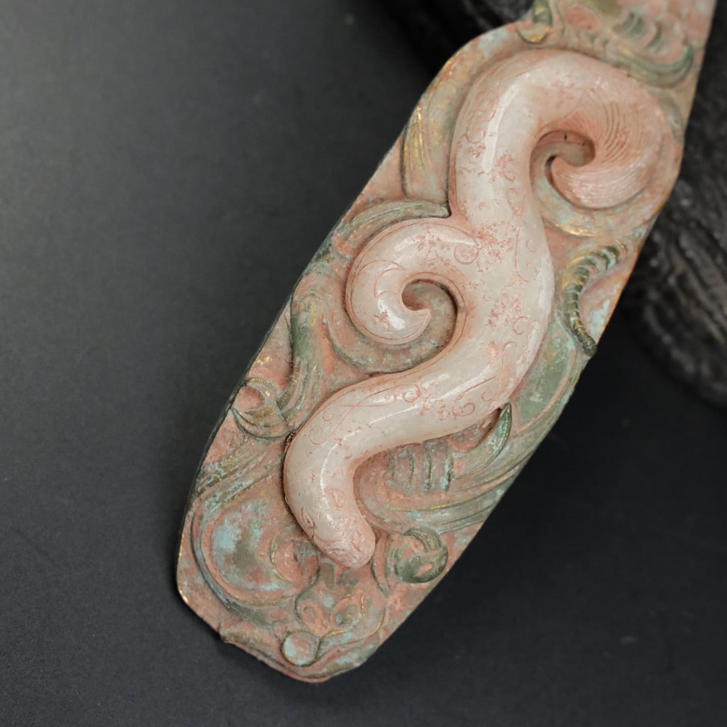 Chinese Natural Jade Carved Hook
