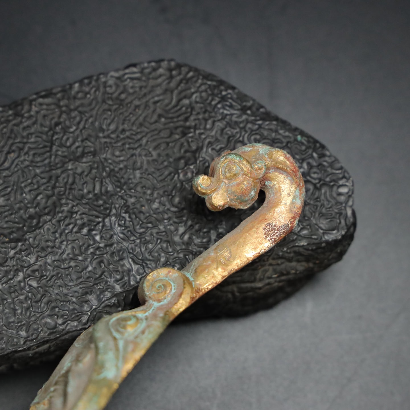 Chinese Natural Jade Carved Hook