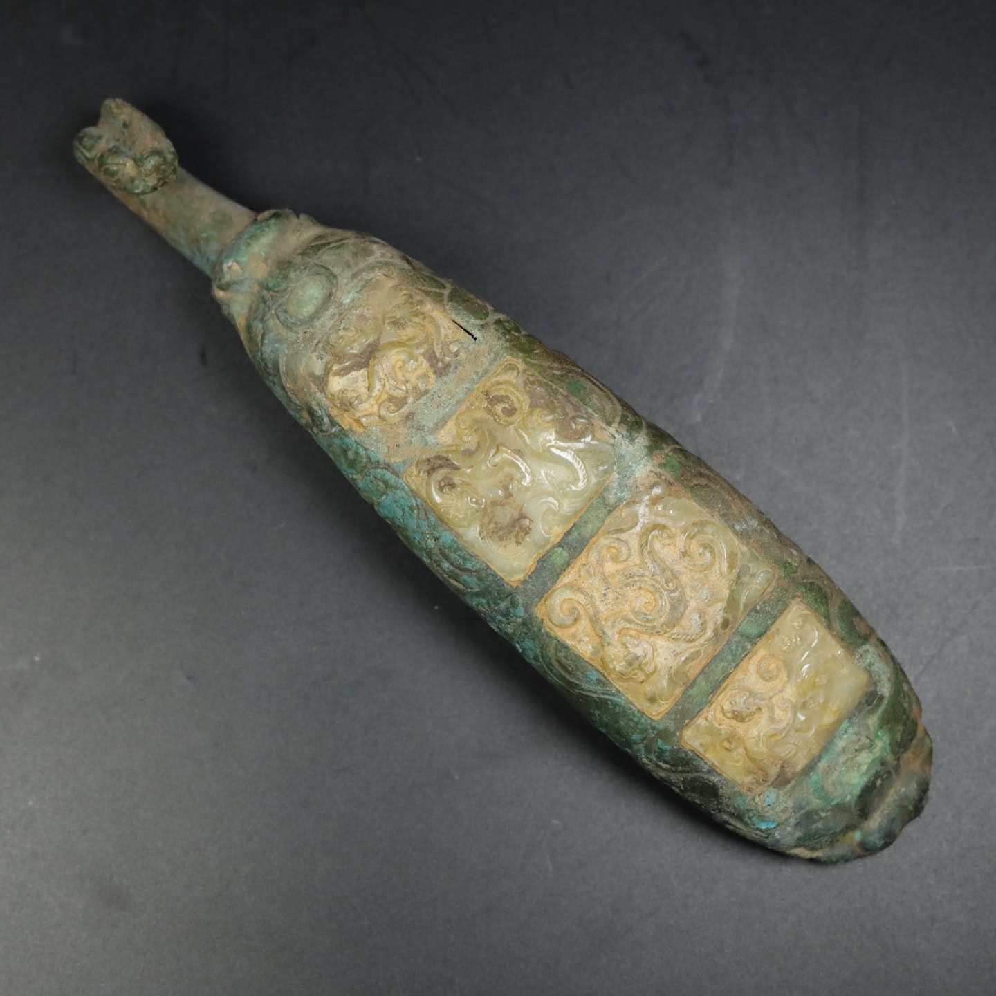 Chinese Natural Jade Carved Hook