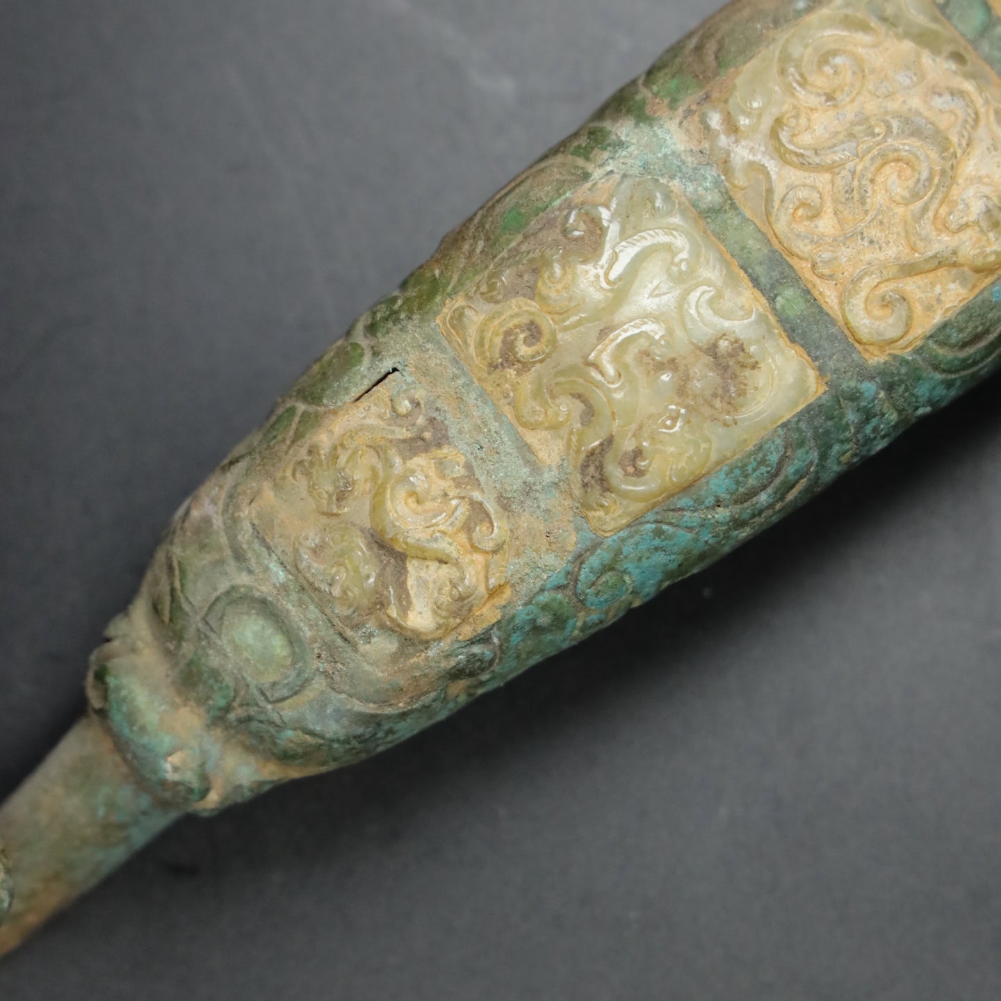 Chinese Natural Jade Carved Hook