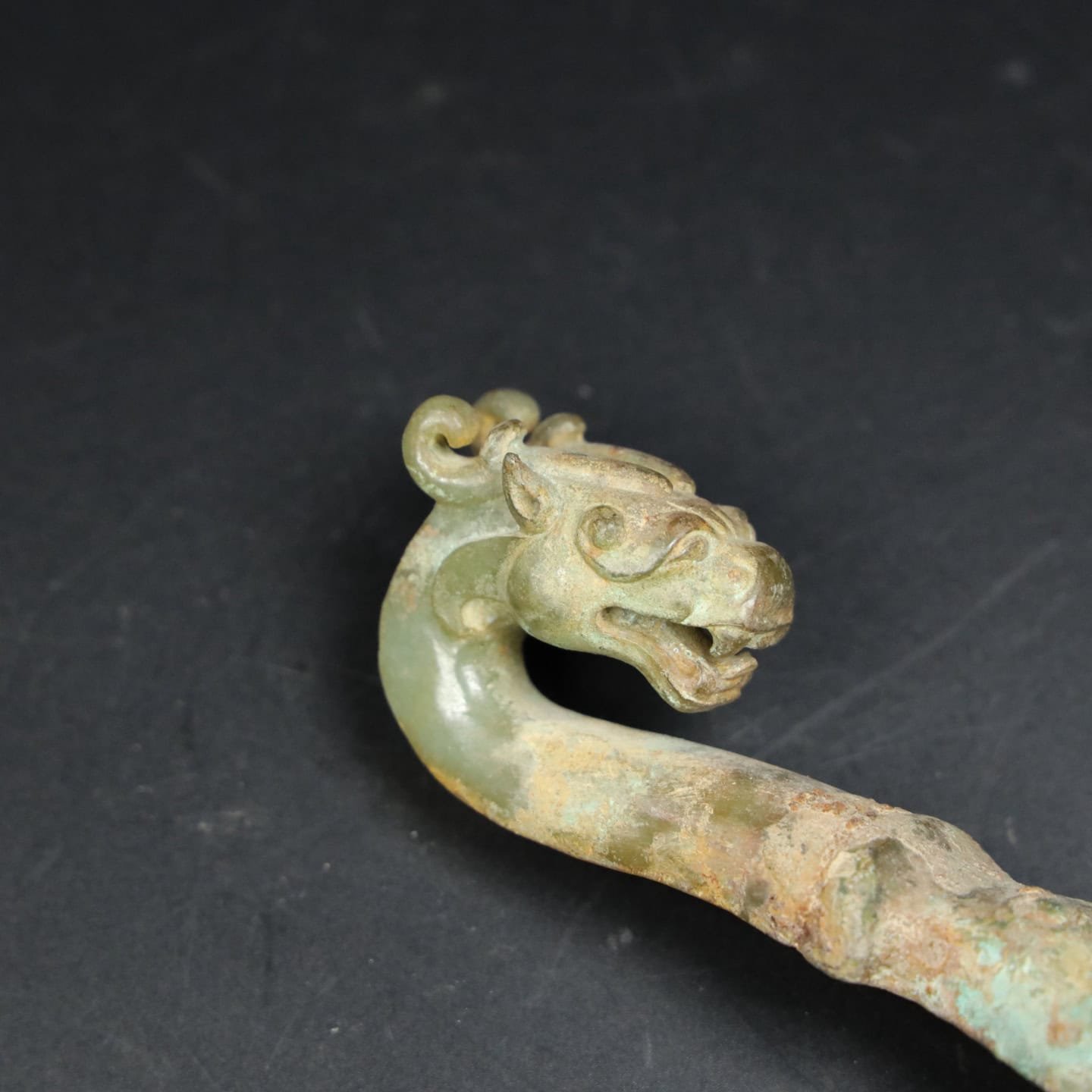 Chinese Natural Jade Carved Hook