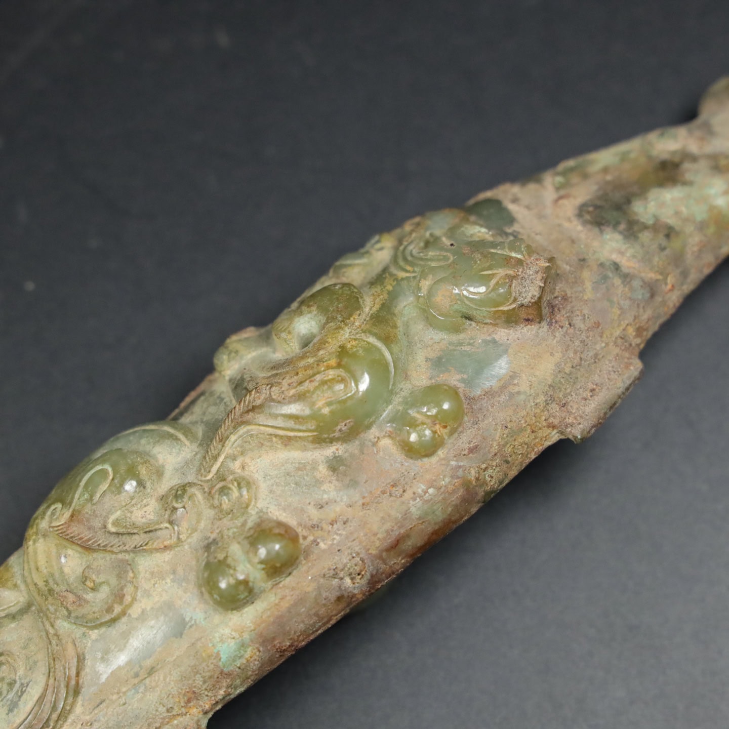 Chinese Natural Jade Carved Hook