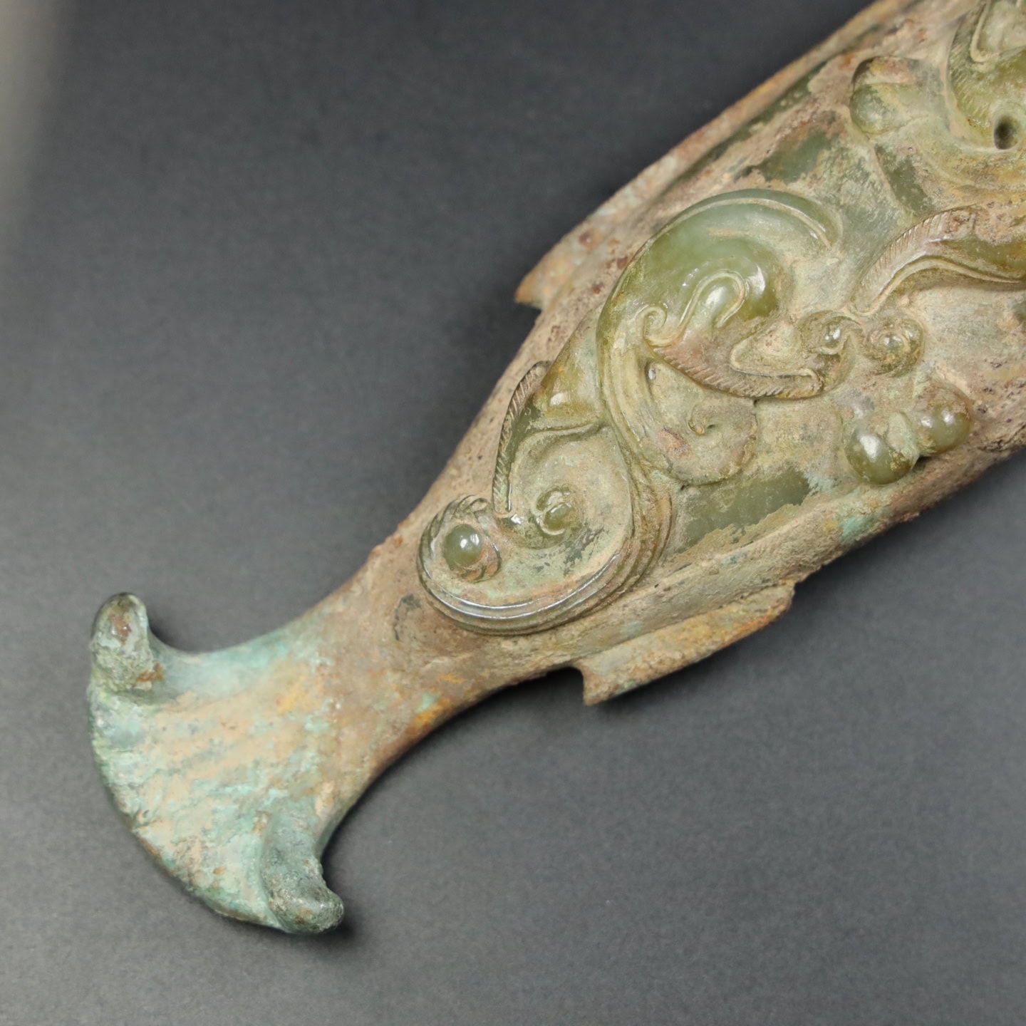 Chinese Natural Jade Carved Hook