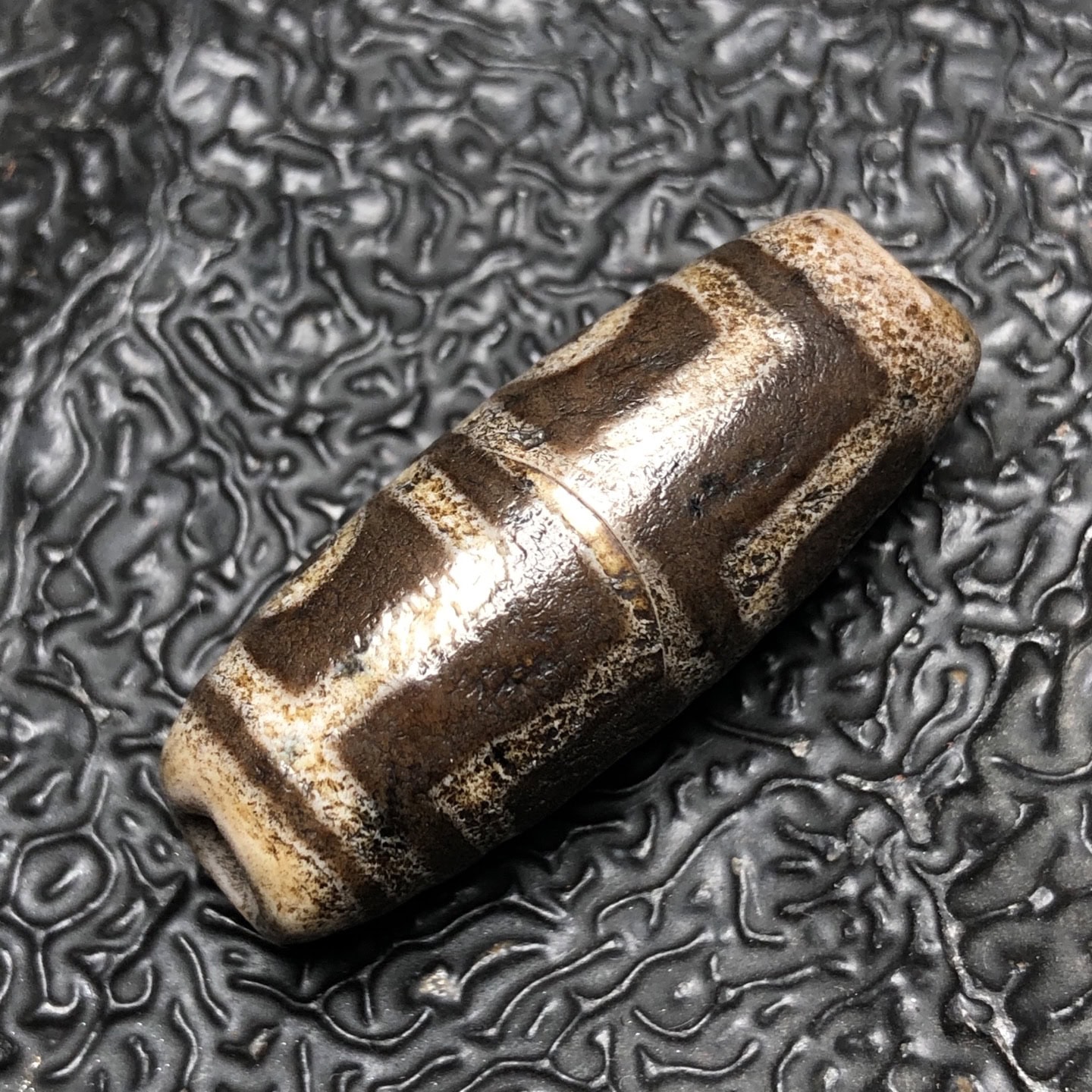 Chinese Natural Agate DZI Beads