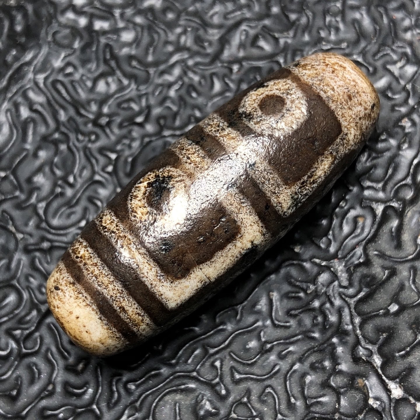 Chinese Natural Agate DZI Beads