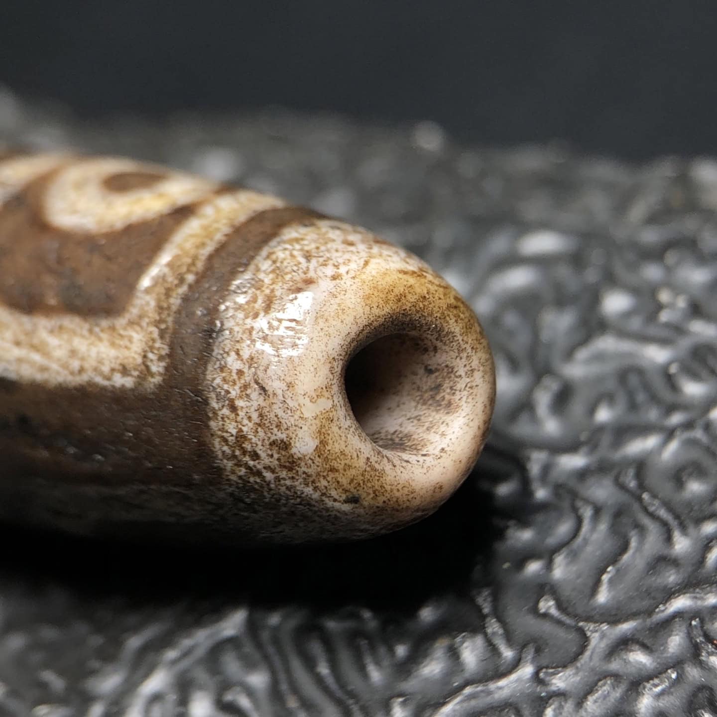Chinese Natural Agate DZI Beads