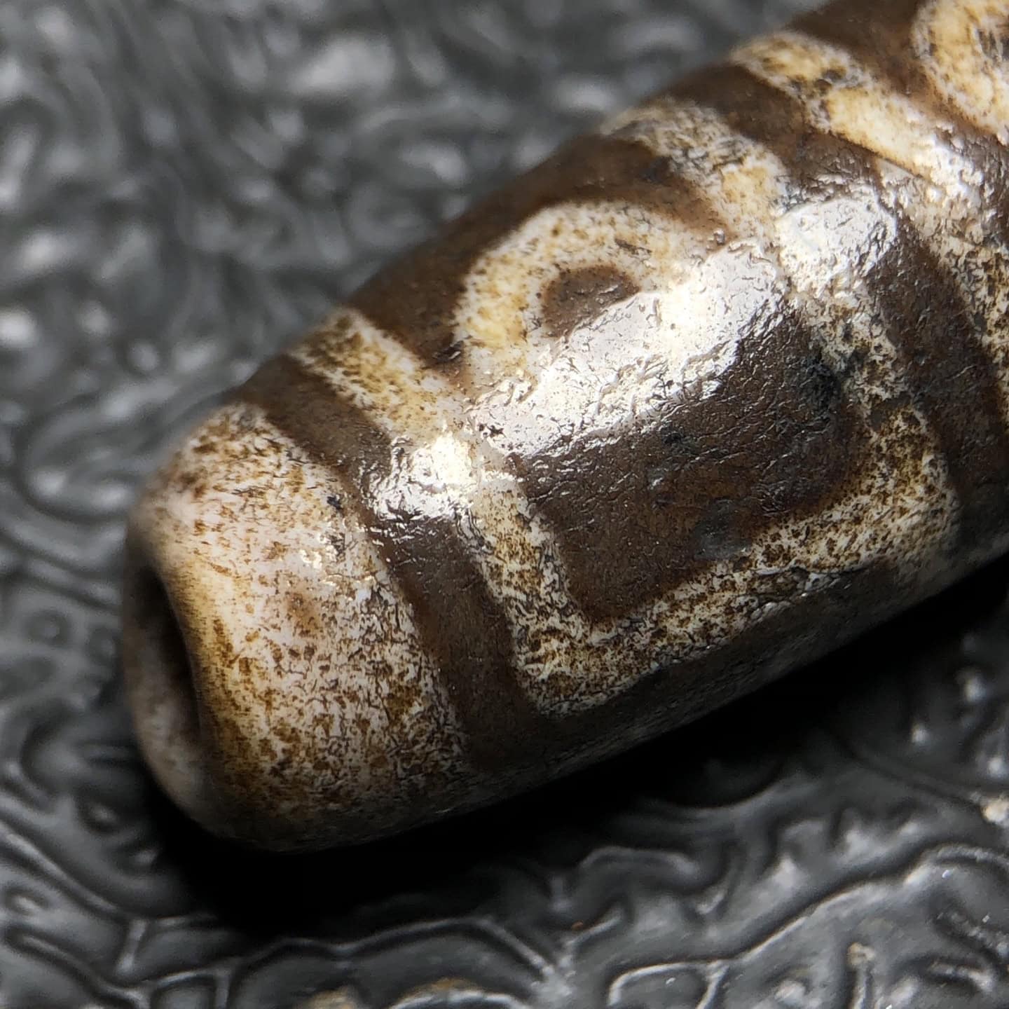 Chinese Natural Agate DZI Beads