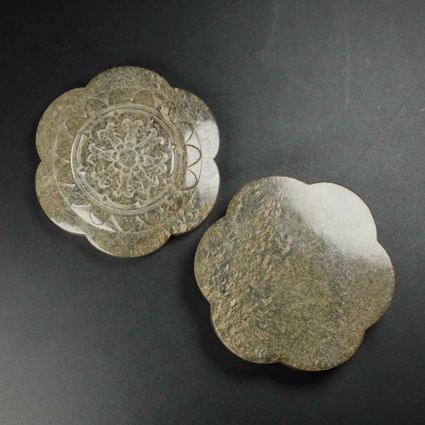 Chinese Natural Jade Carved Box