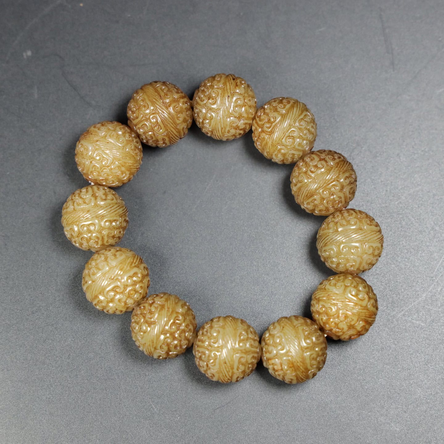 Chinese Natural Jade Carved Bracelets