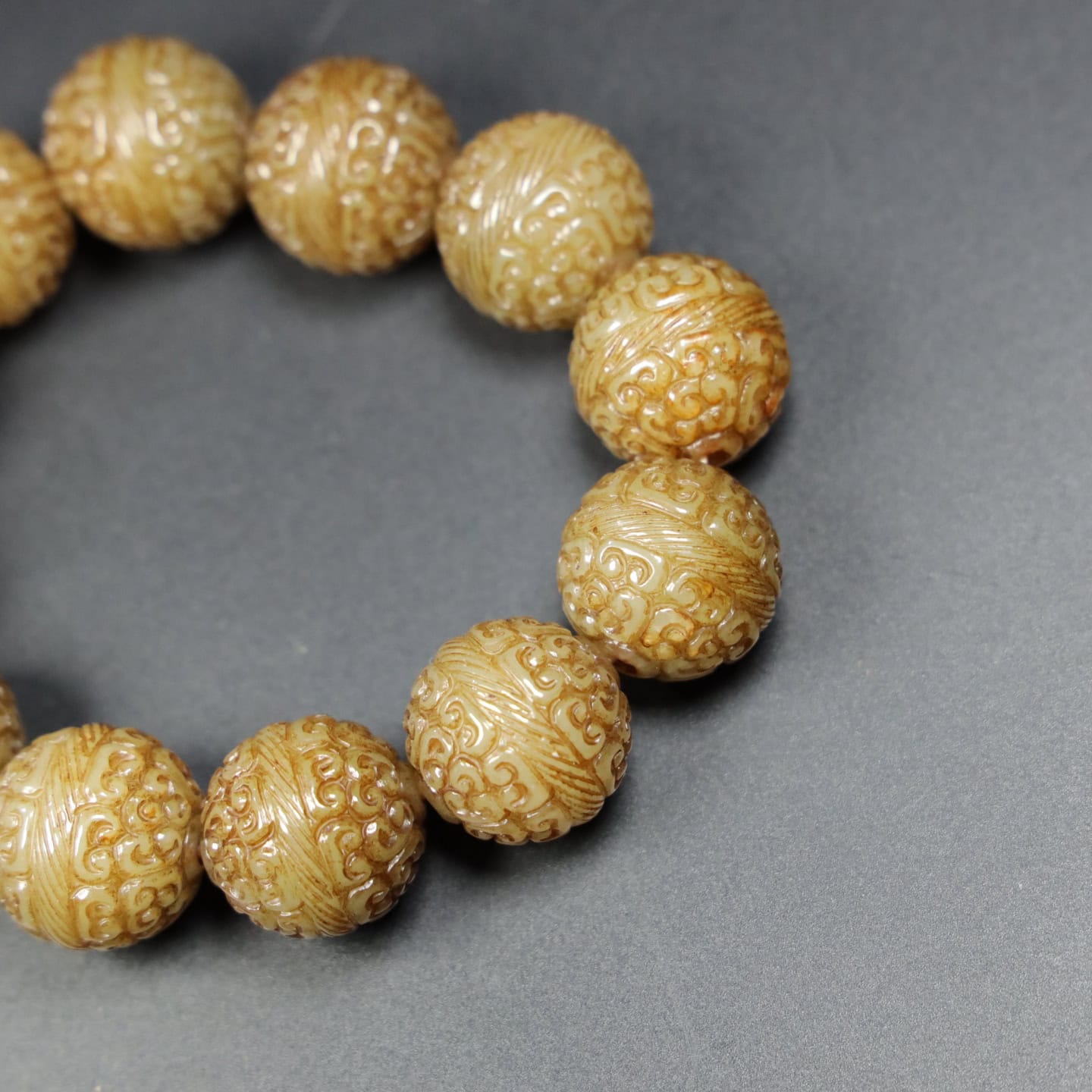 Chinese Natural Jade Carved Bracelets