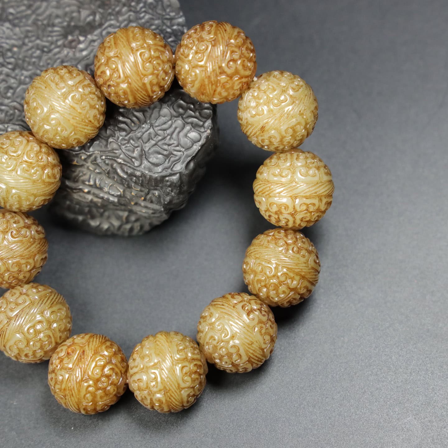 Chinese Natural Jade Carved Bracelets