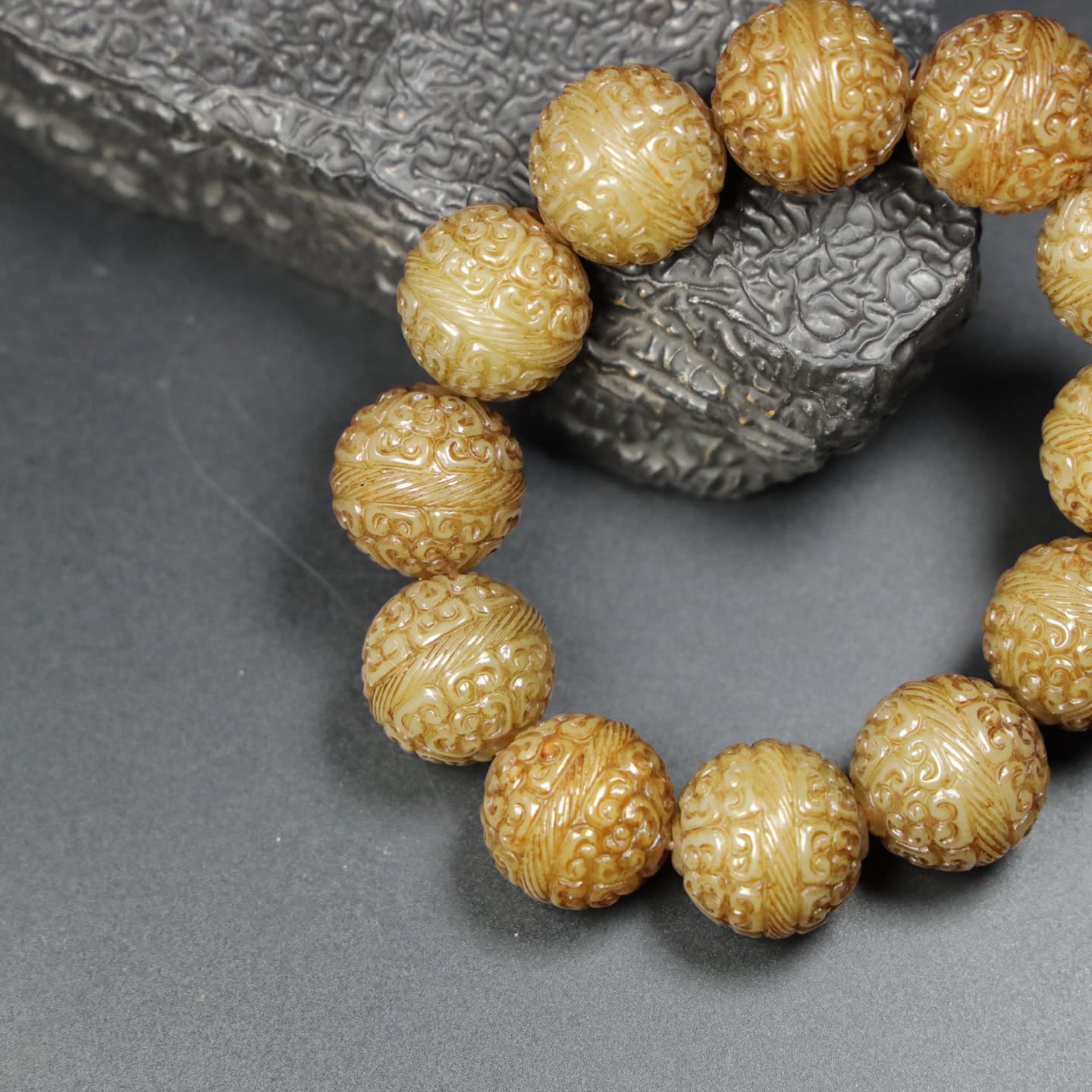 Chinese Natural Jade Carved Bracelets