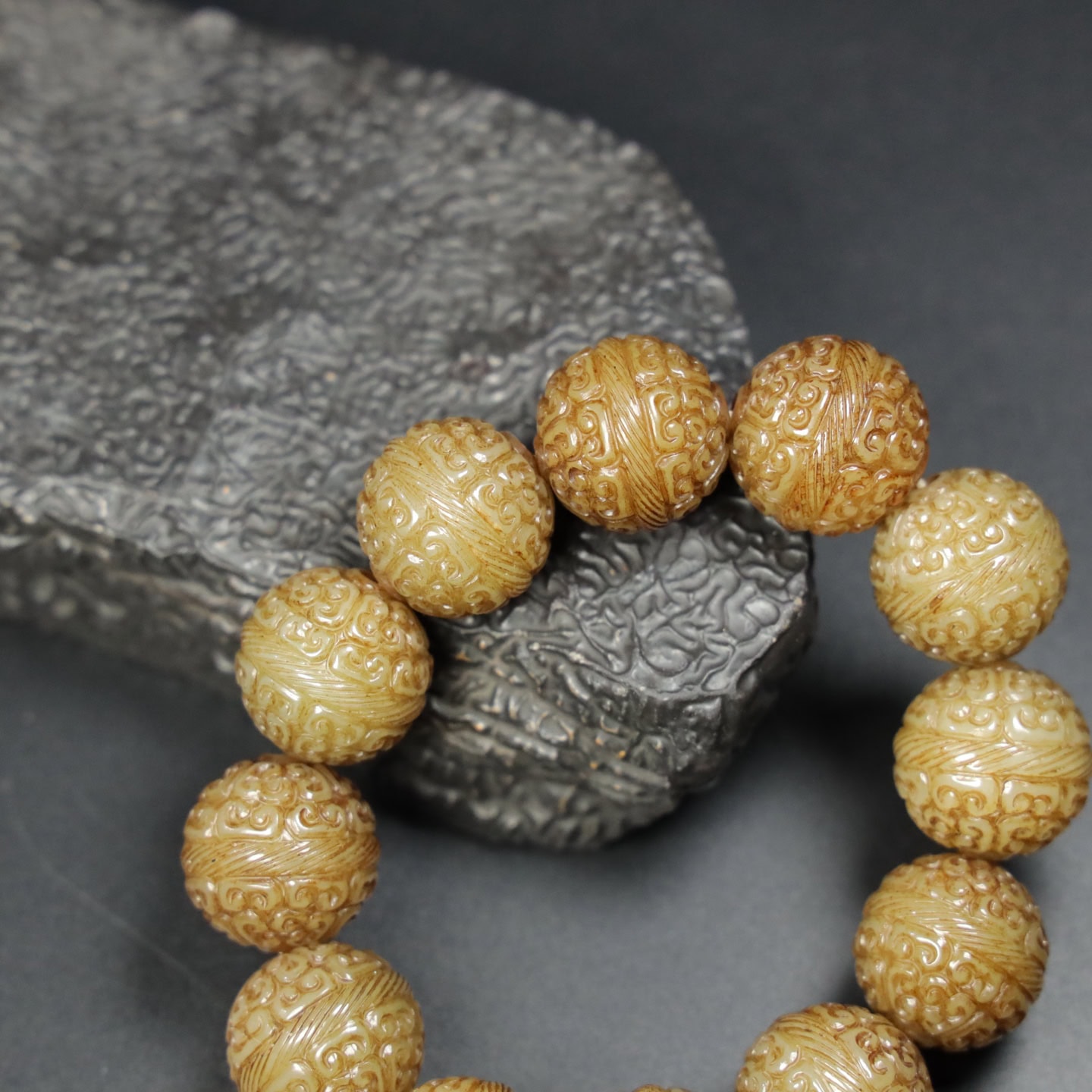 Chinese Natural Jade Carved Bracelets