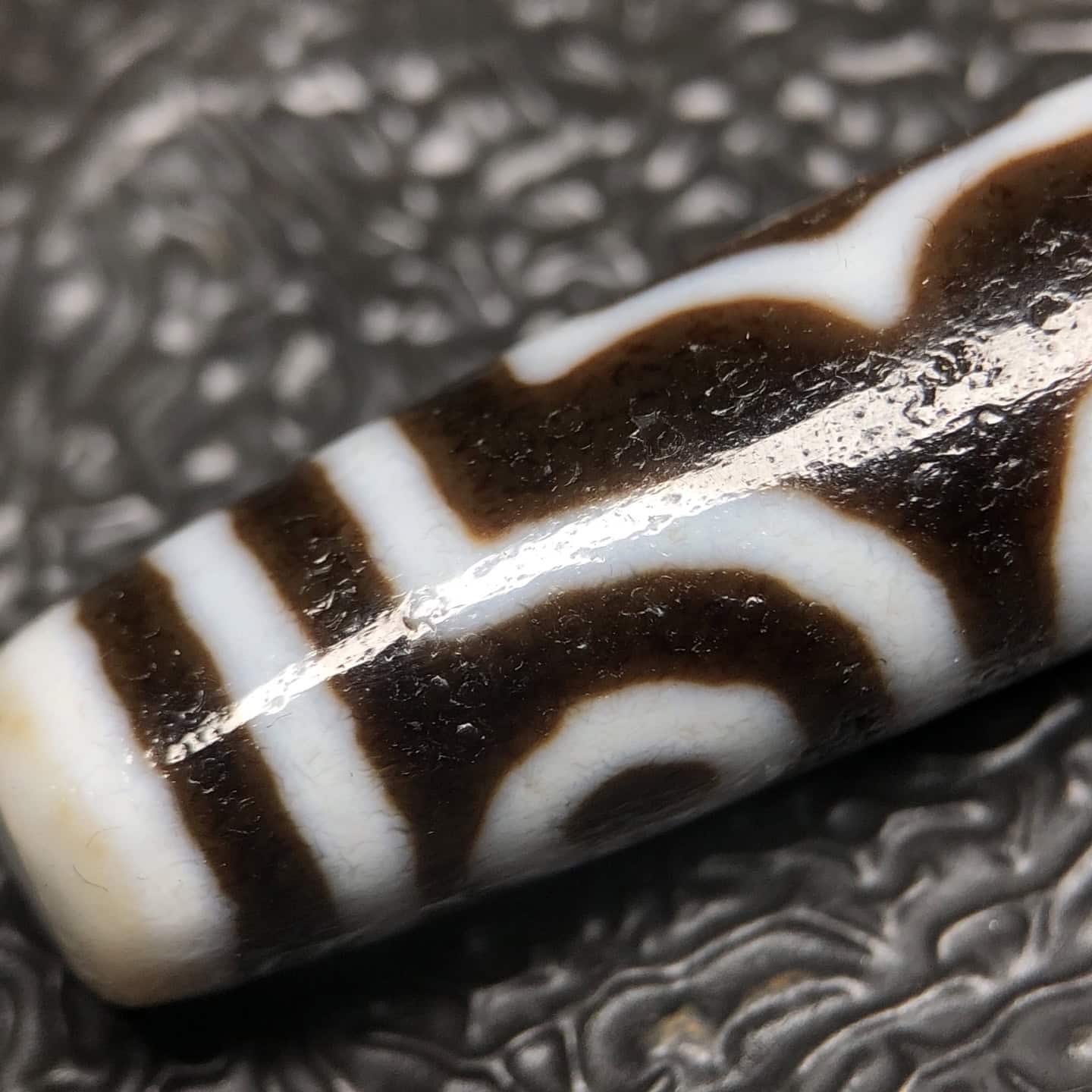 Chinese Natural Agate DZI Beads