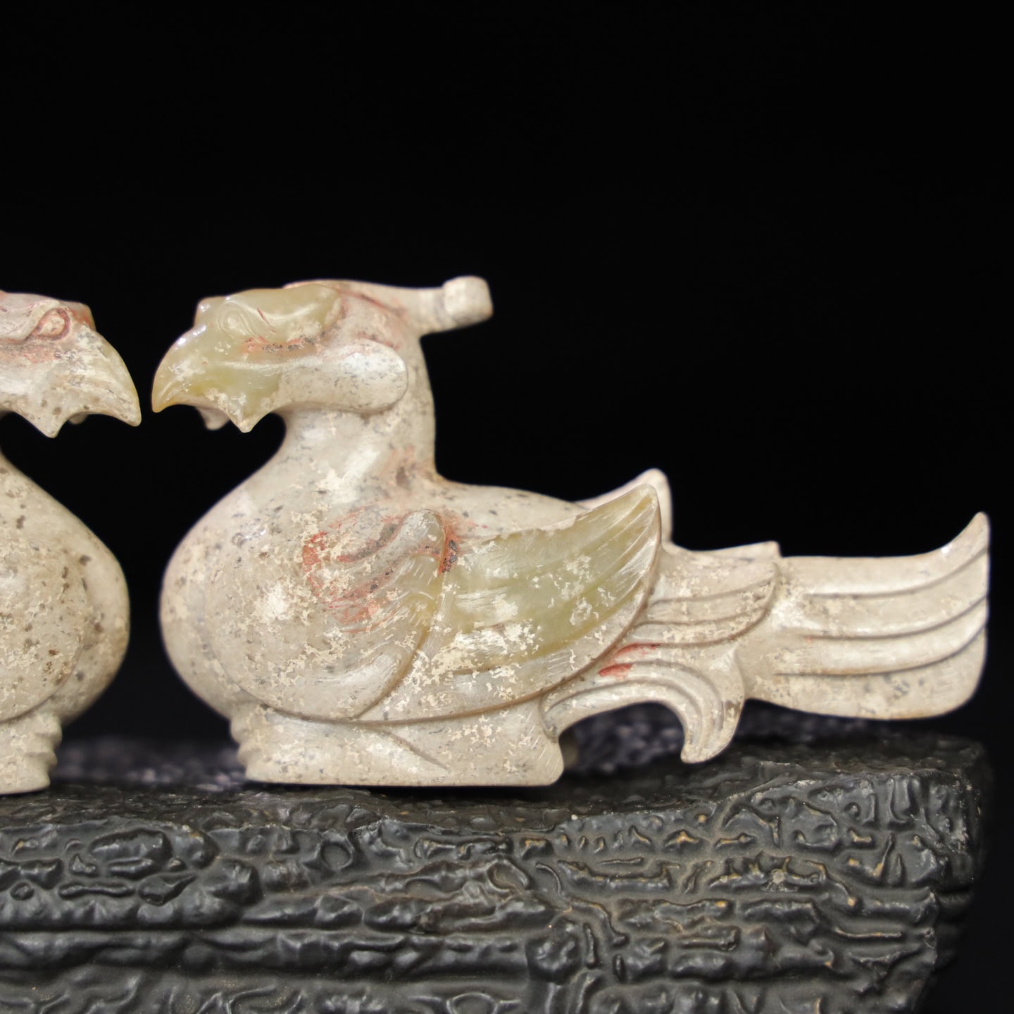 Chinese Natural Jade Carved Bird