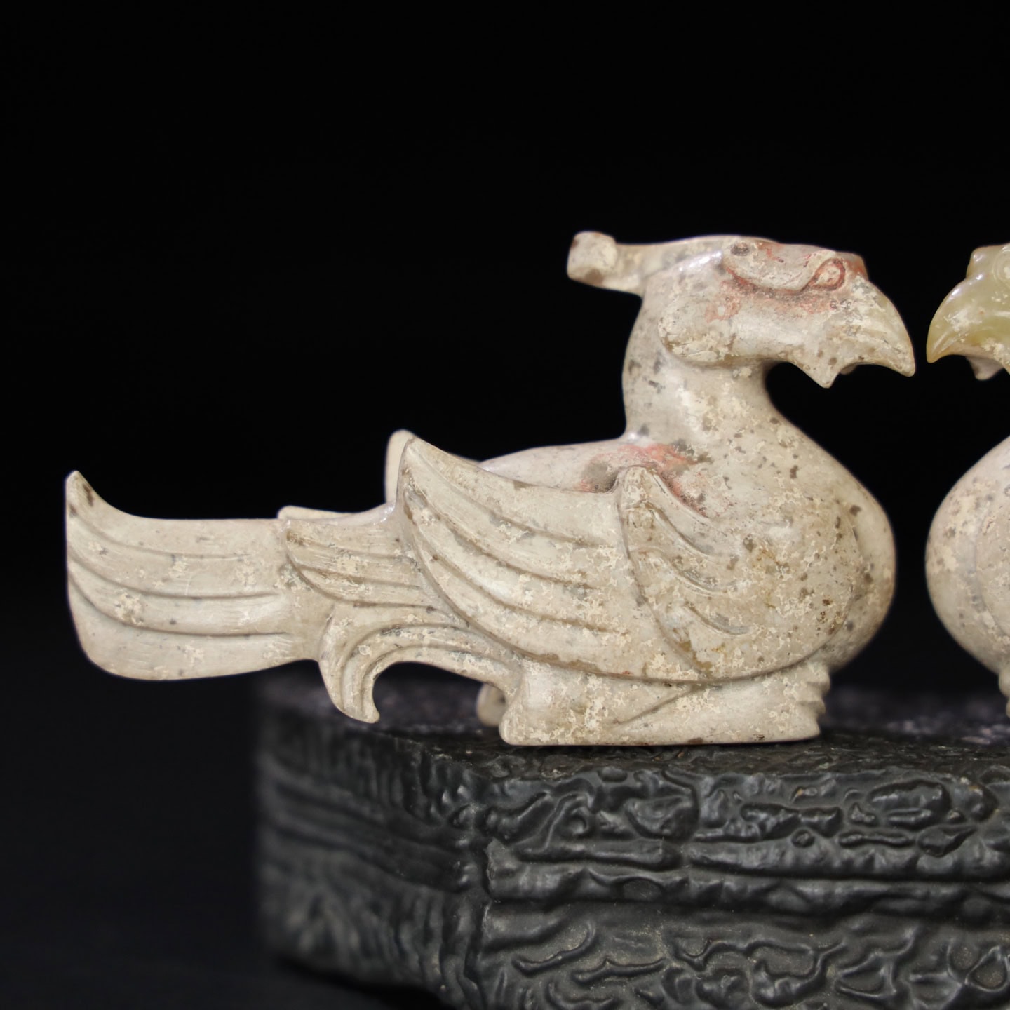 Chinese Natural Jade Carved Bird