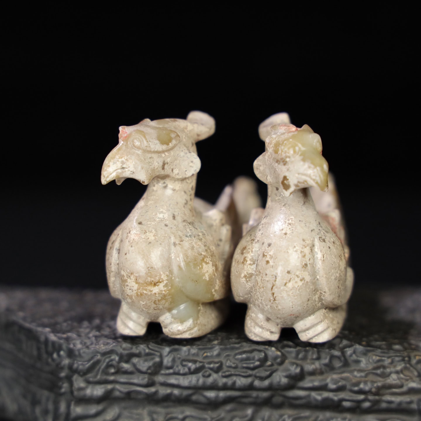 Chinese Natural Jade Carved Bird