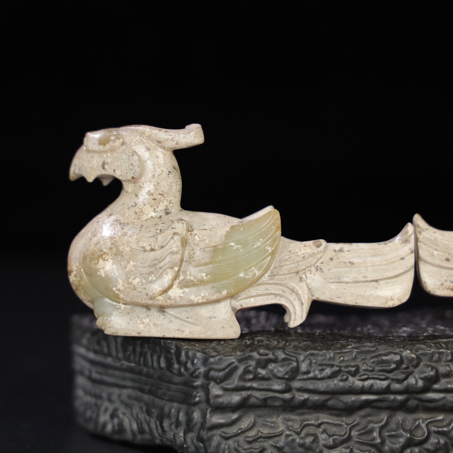 Chinese Natural Jade Carved Bird