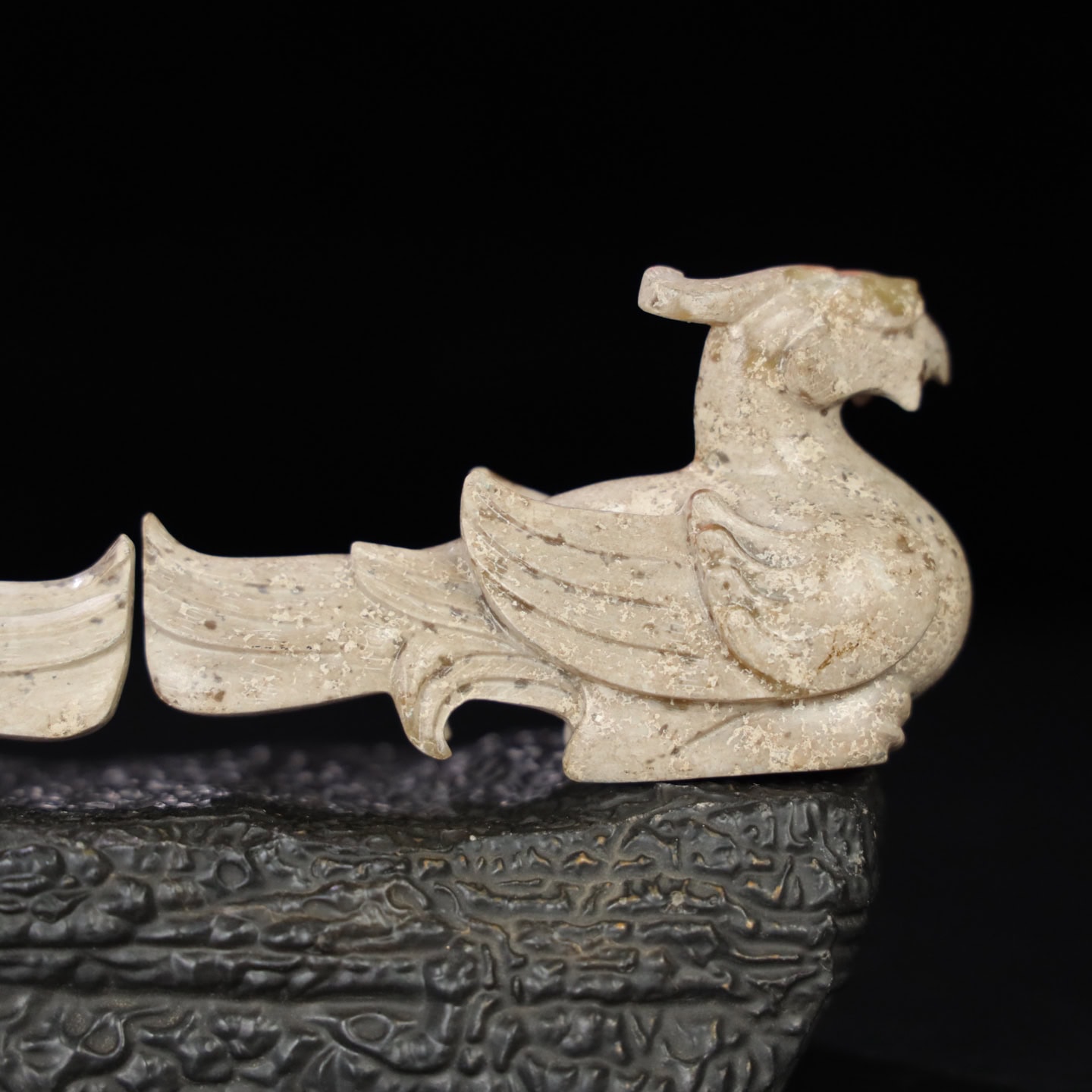 Chinese Natural Jade Carved Bird