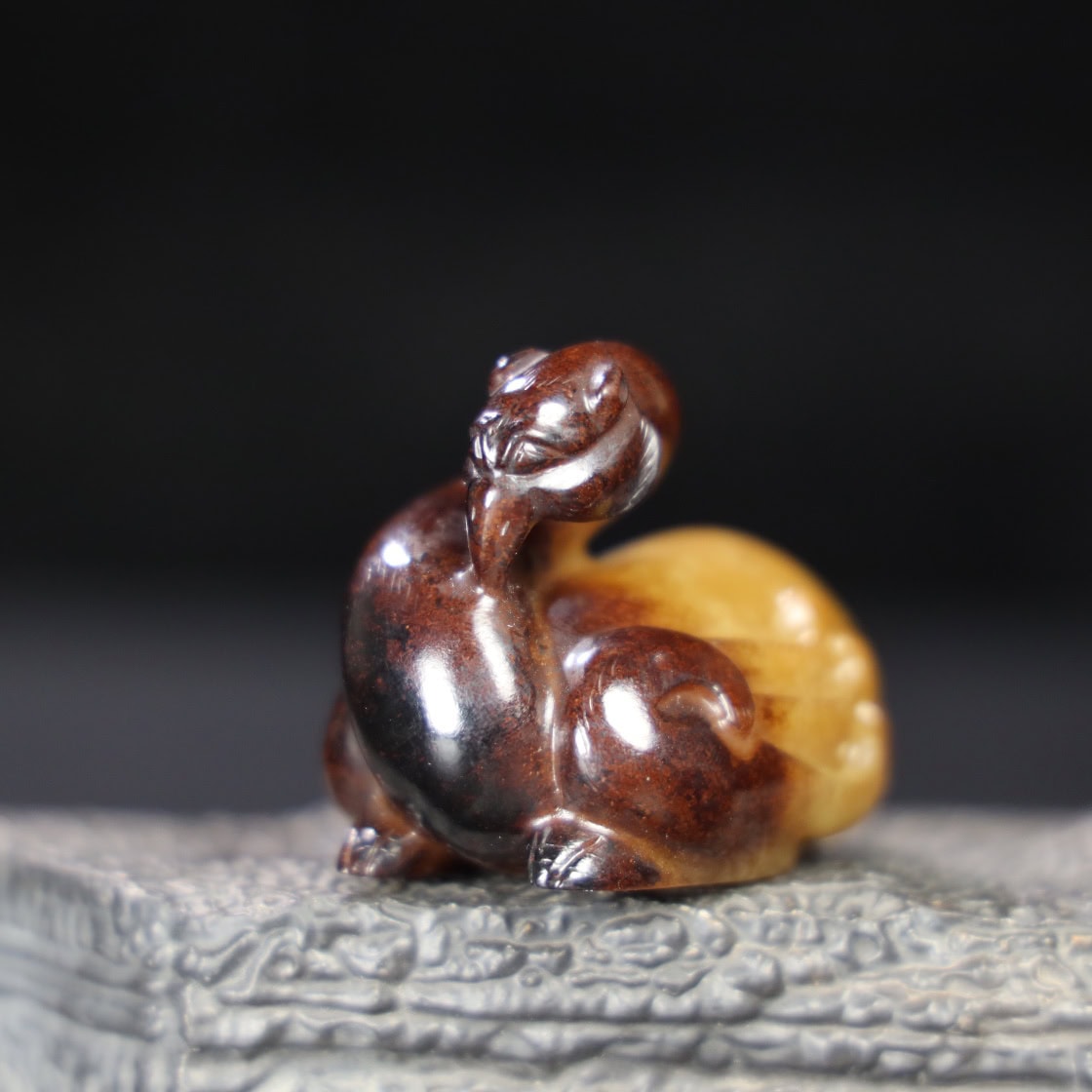 Chinese Natural Jade Carved Phoenix Bird