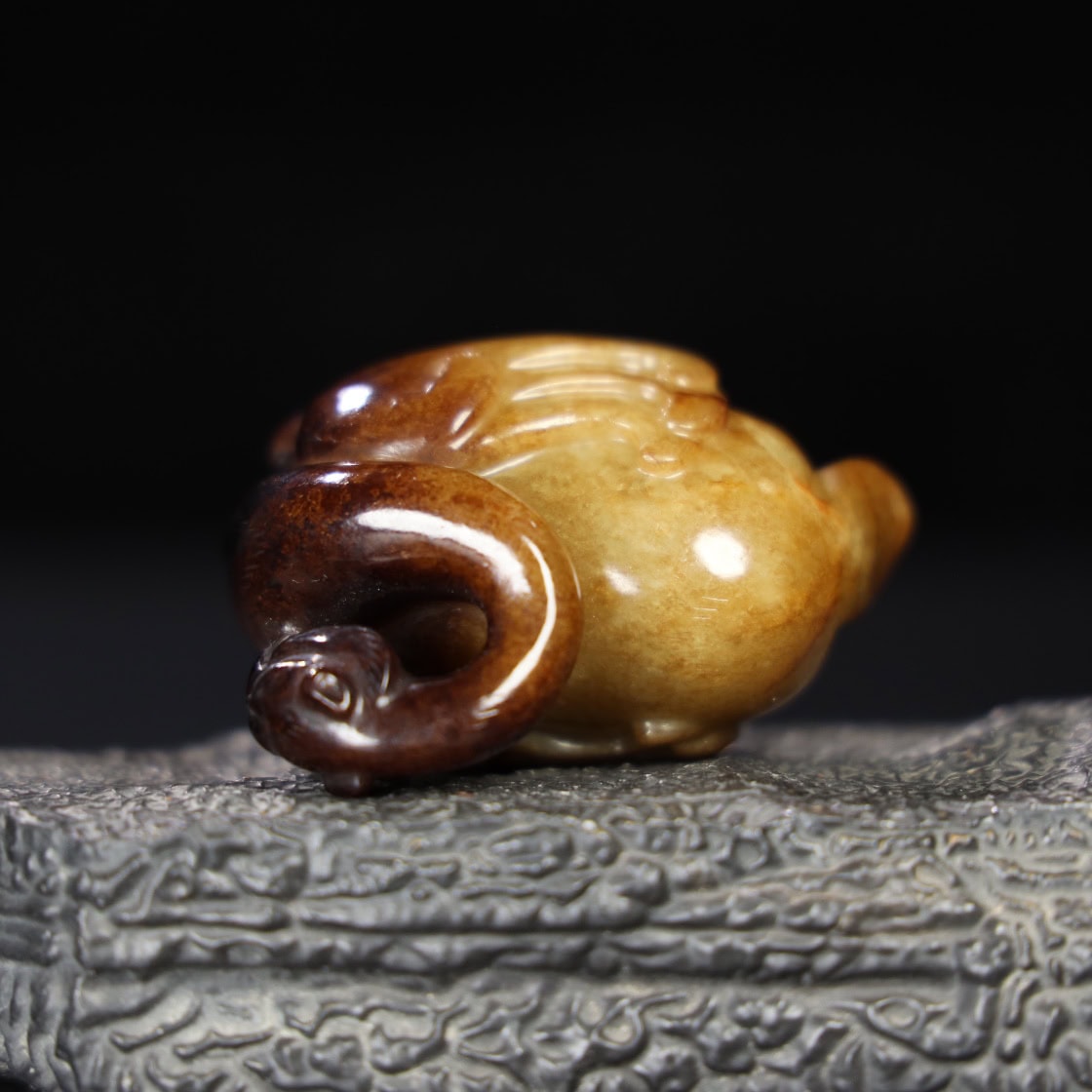 Chinese Natural Jade Carved Phoenix Bird