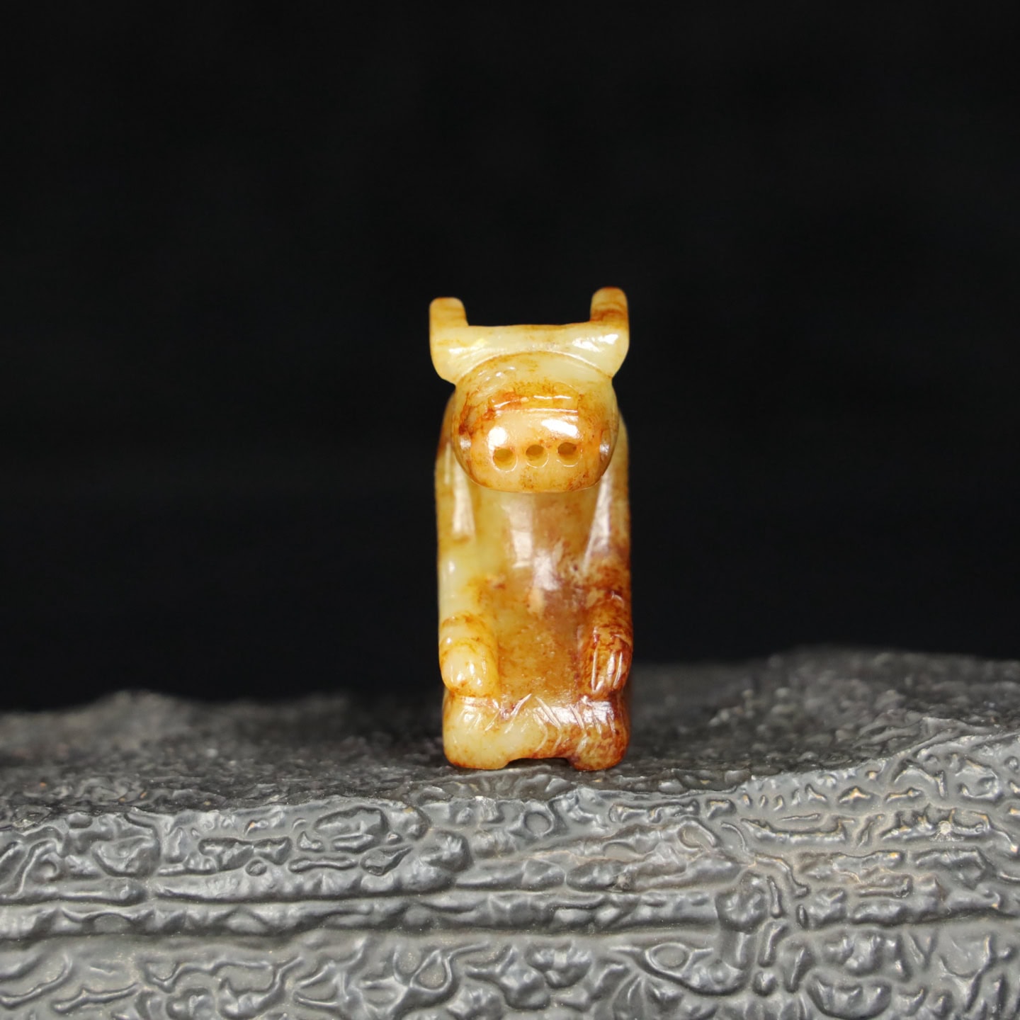 Chinese Natural Jade Carved Beast