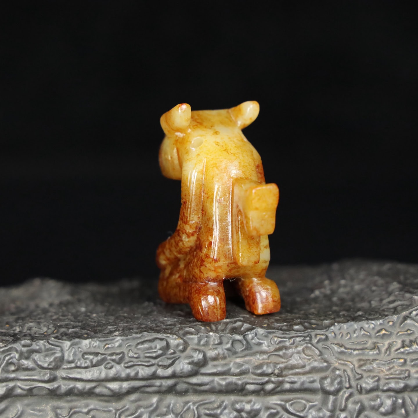 Chinese Natural Jade Carved Beast
