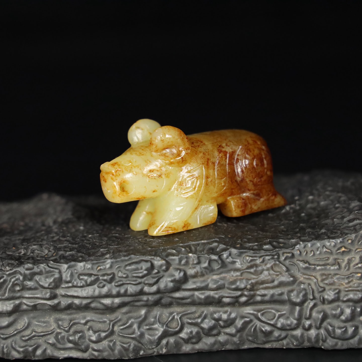Chinese Natural Jade Carved Beast