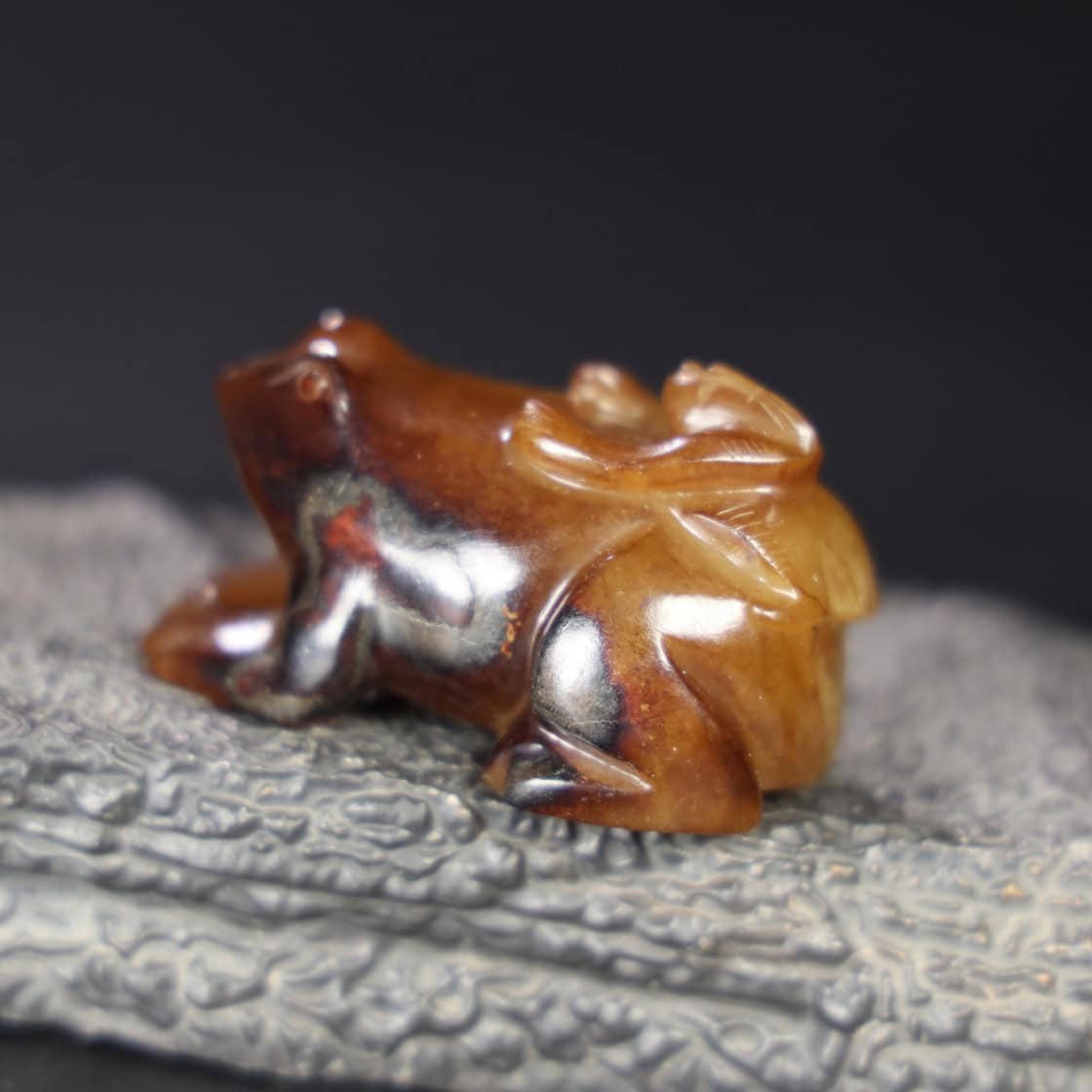 Chinese Natural Jade Carved Frog