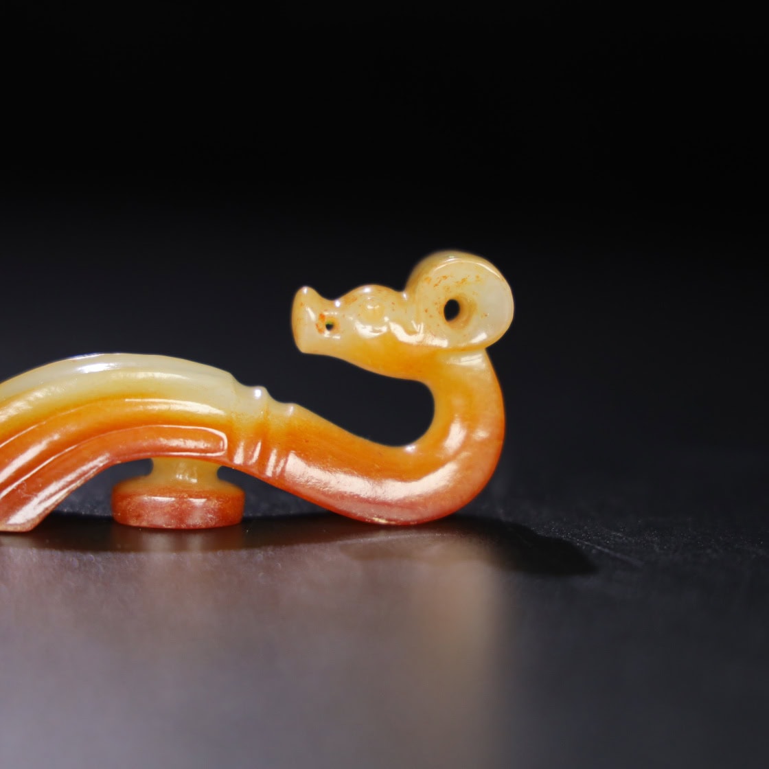 Chinese Natural Jade Carved Hook