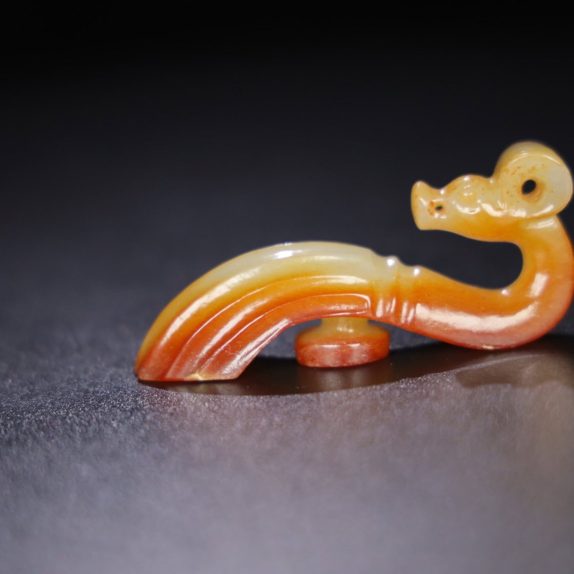 Chinese Natural Jade Carved Hook