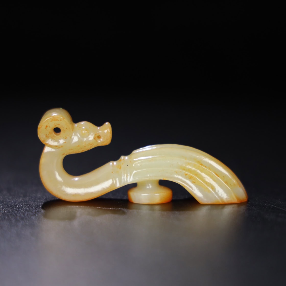Chinese Natural Jade Carved Hook