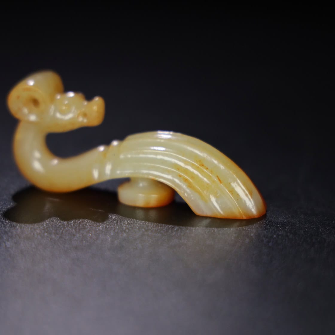 Chinese Natural Jade Carved Hook