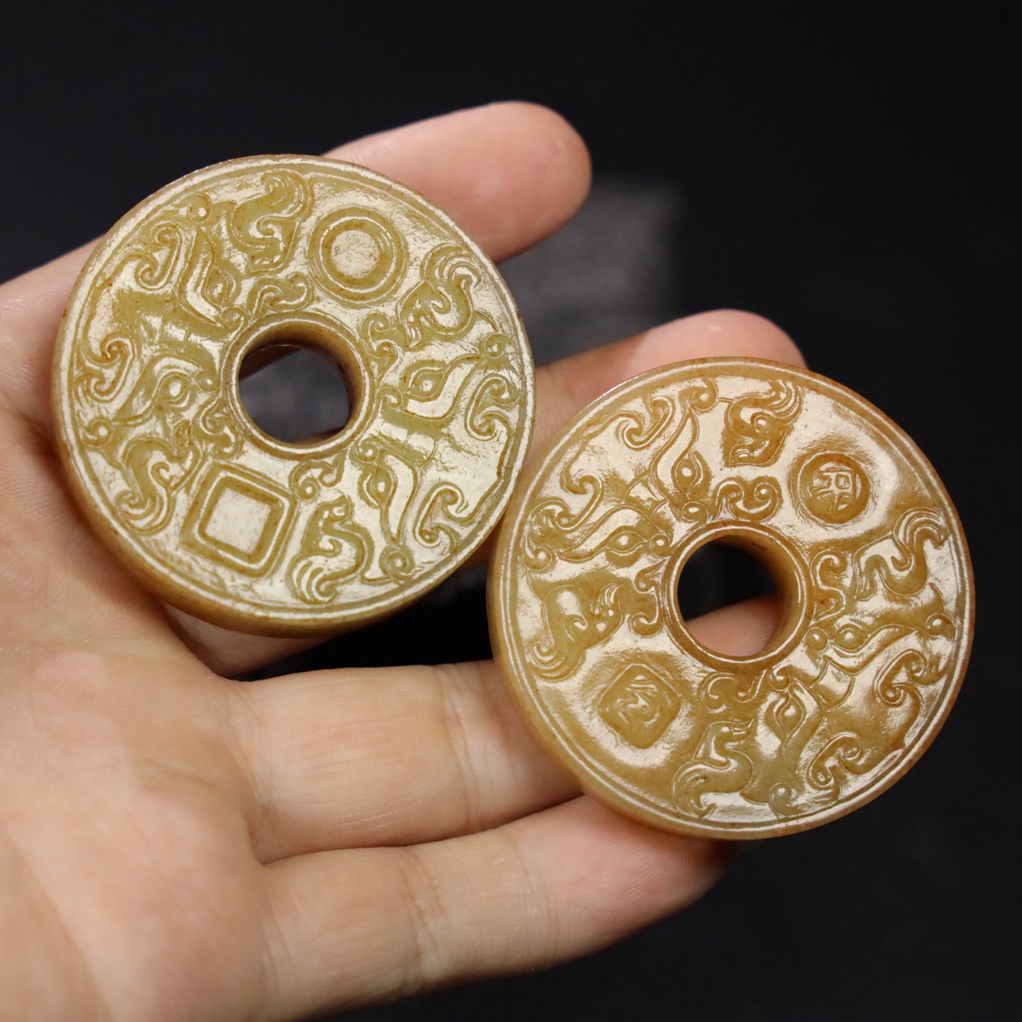 Chinese Natural Jade Carved Pendant