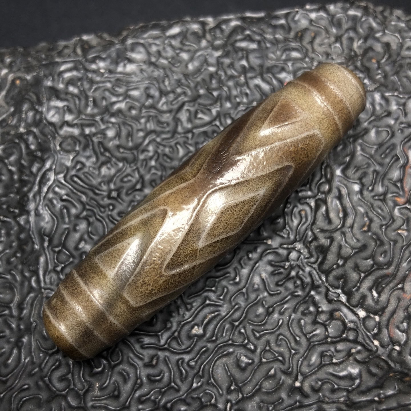 Chinese Natural Agate DZI Beads