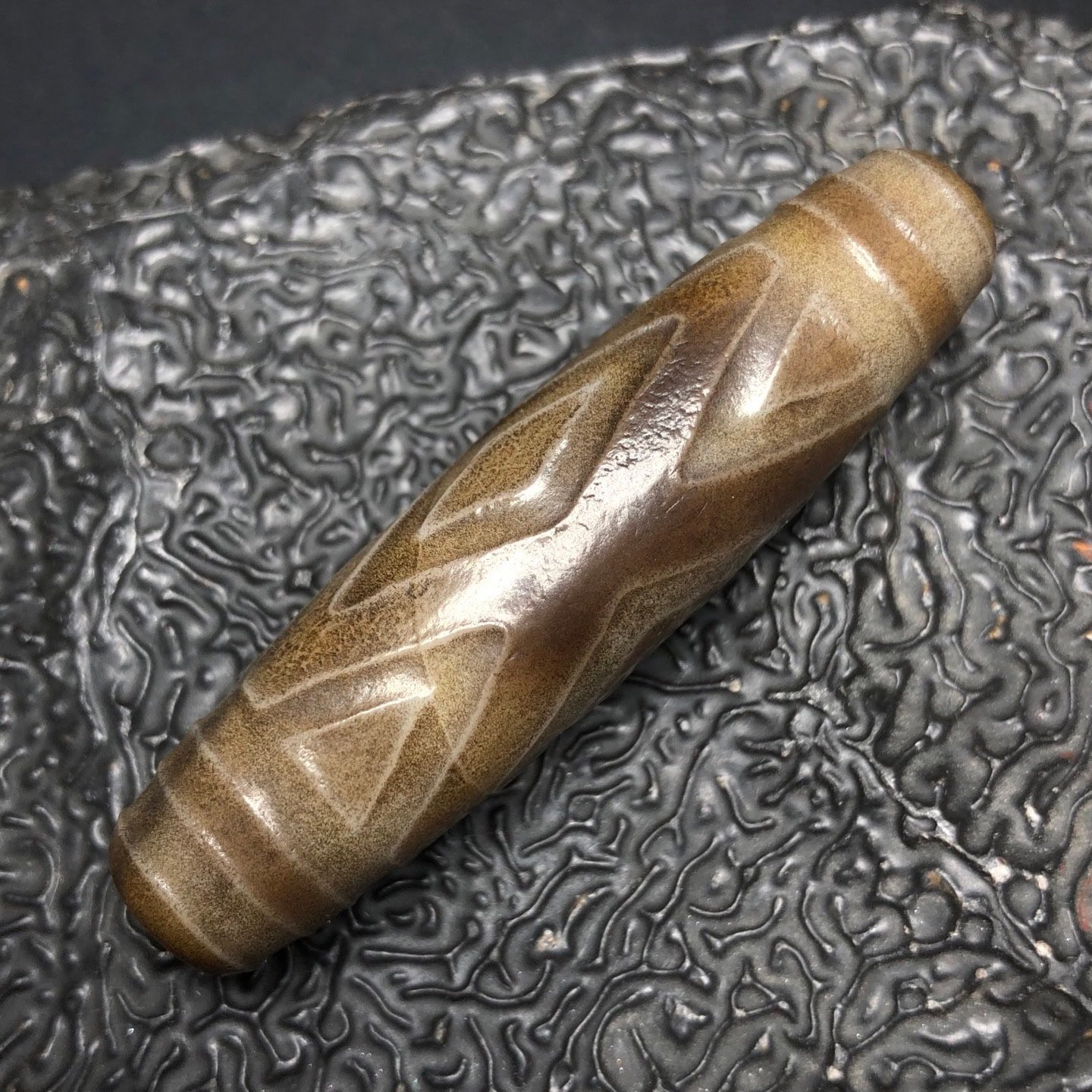 Chinese Natural Agate DZI Beads
