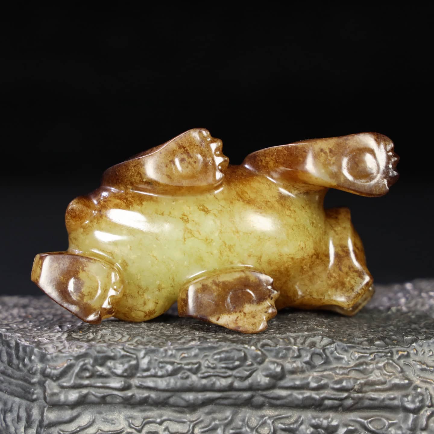 Chinese Natural Jade Carved Bear