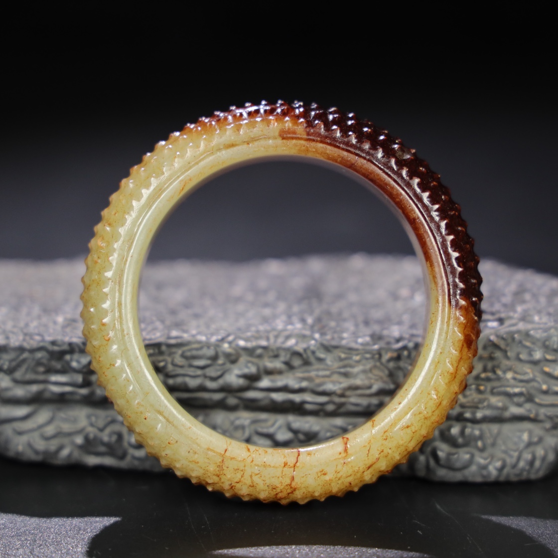 Chinese Natural Jade Carved Bracelet