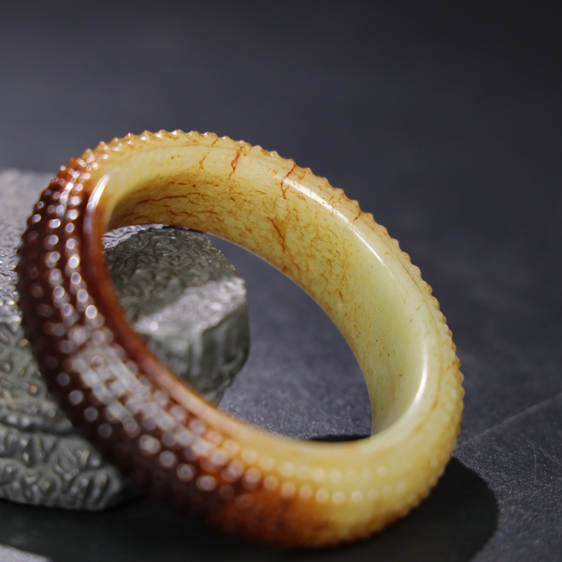 Chinese Natural Jade Carved Bracelet