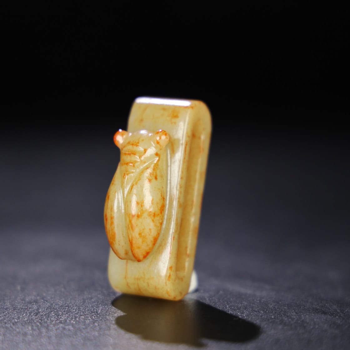 Chinese Natural Jade Carved Buckle