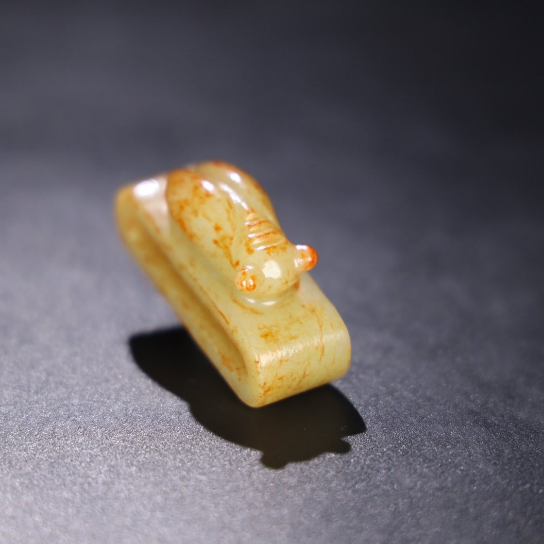 Chinese Natural Jade Carved Buckle