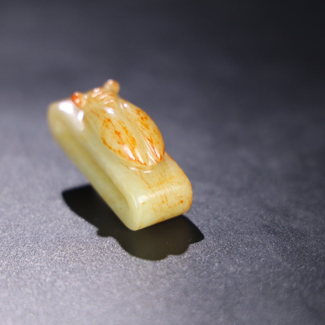 Chinese Natural Jade Carved Buckle