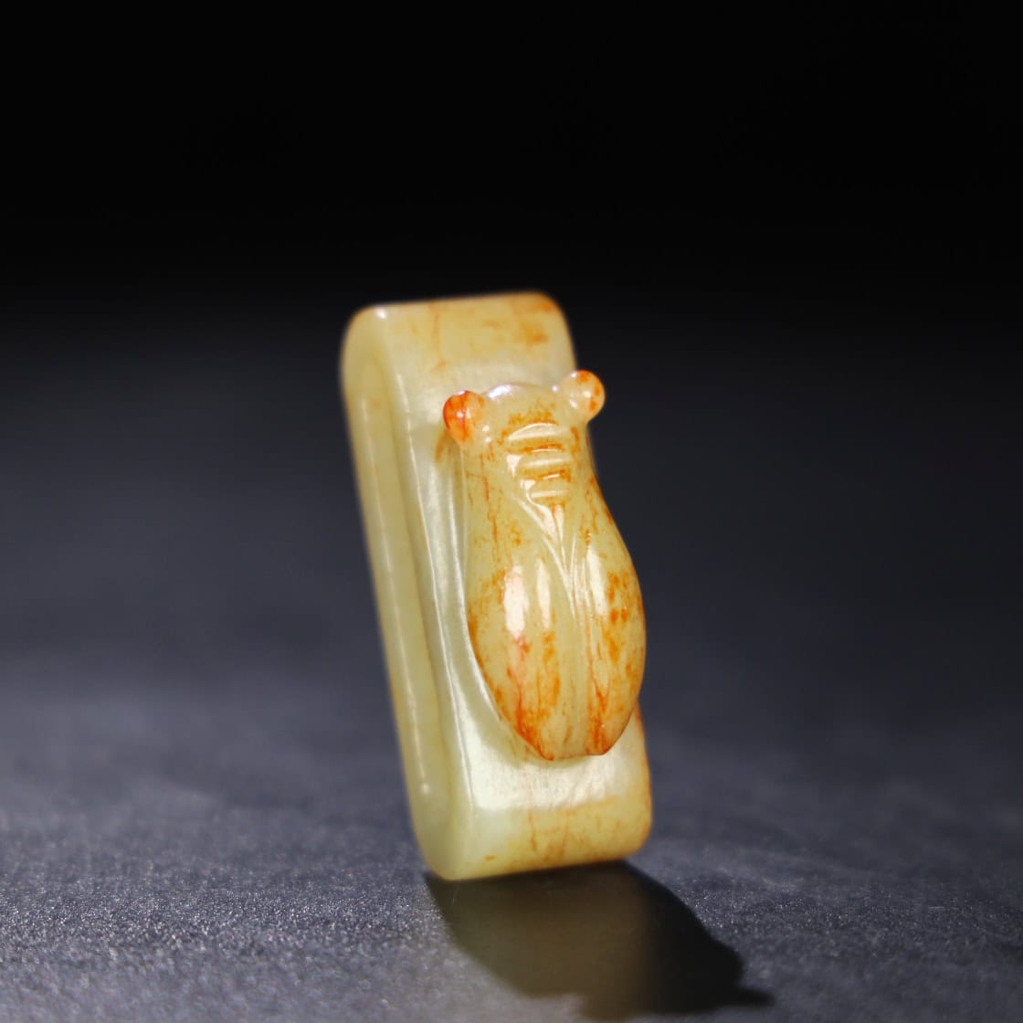 Chinese Natural Jade Carved Buckle