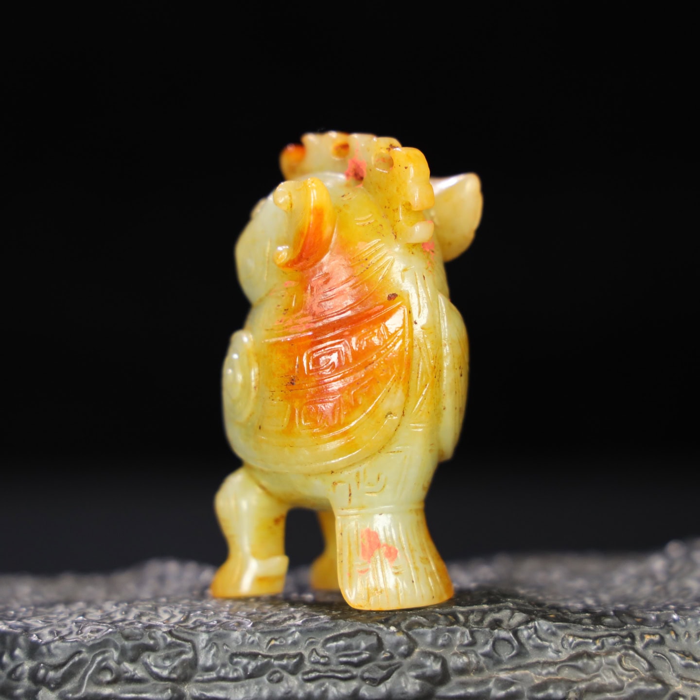 Chinese Natural Jade Carved Owl Ornament